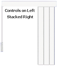 Controls on the left w/stacked on right